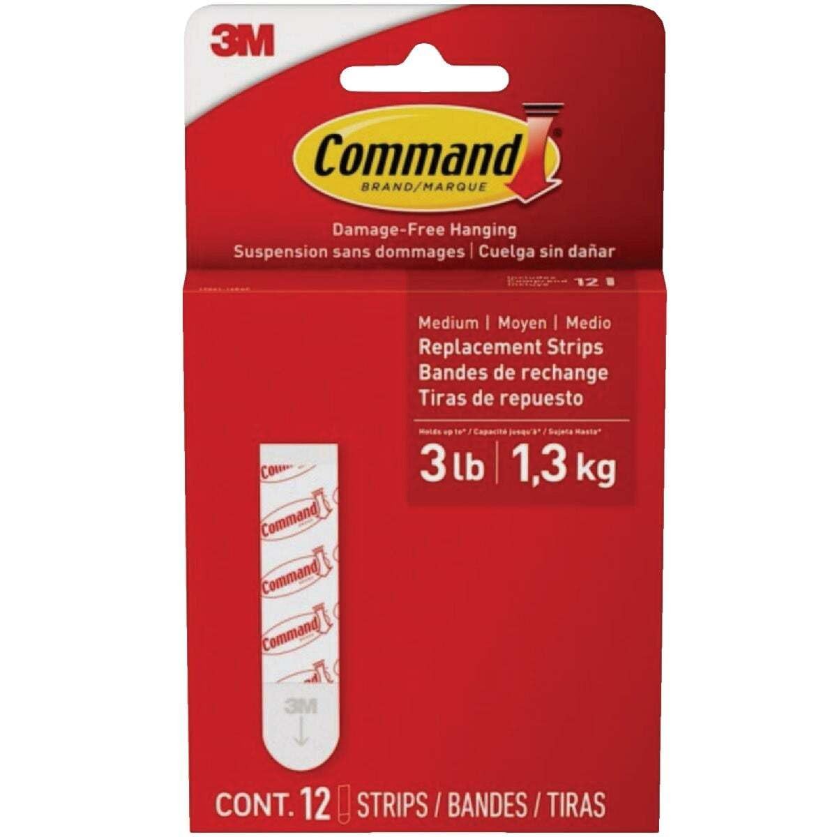 Medium Refill Strips [Removable]: 12-Pack (White) / 12-Pack
