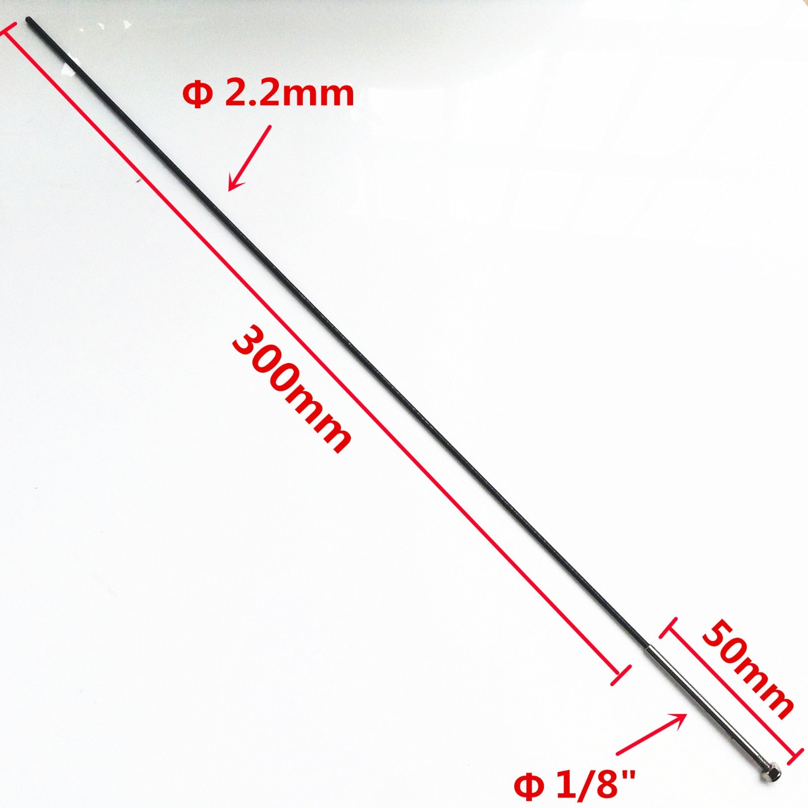 350mm length 1/8" 3.18mm prop hard shaft and 2.2mm flex cable for rc boat 375