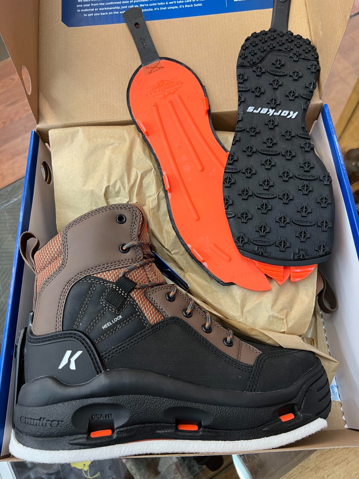 Korkers Wading Boots Buckskin Men's Size 9