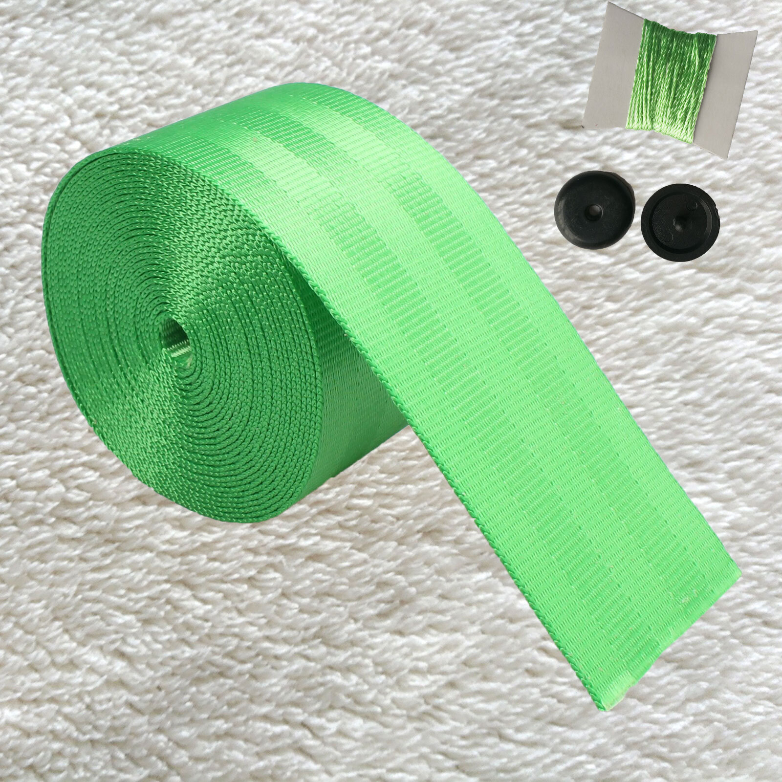 Car 142"/3.6m seat belt webbing polyester safety retractable truck green durable