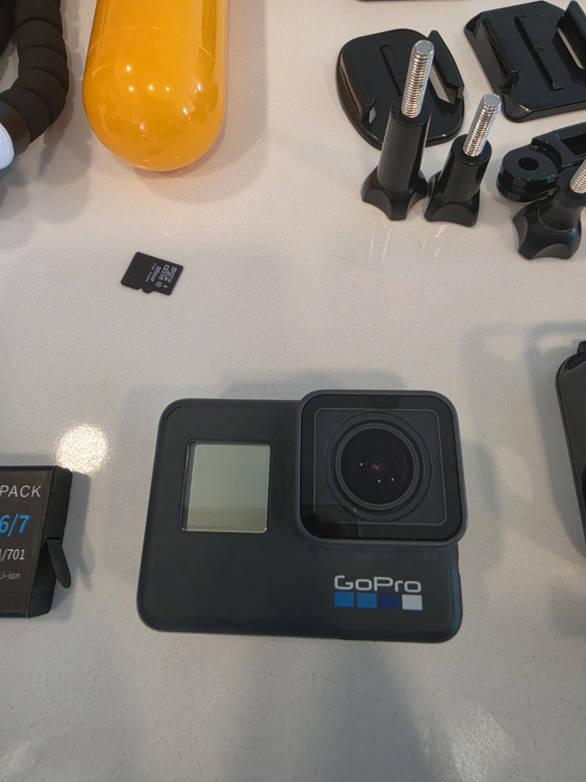 GoPro HERO6 Black Accessory Bundle w/ Case, Waterproof Housing, Mounts, microSD.