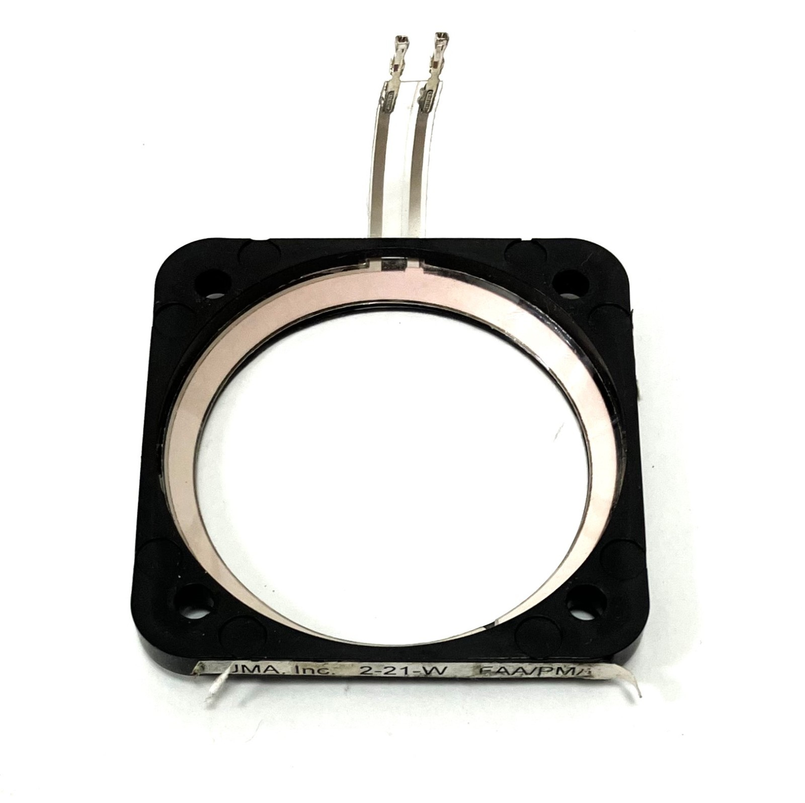UMA 3-1/8" P/N 2-21-W White No-Cut Electroluminescent Instrument Light Bezel