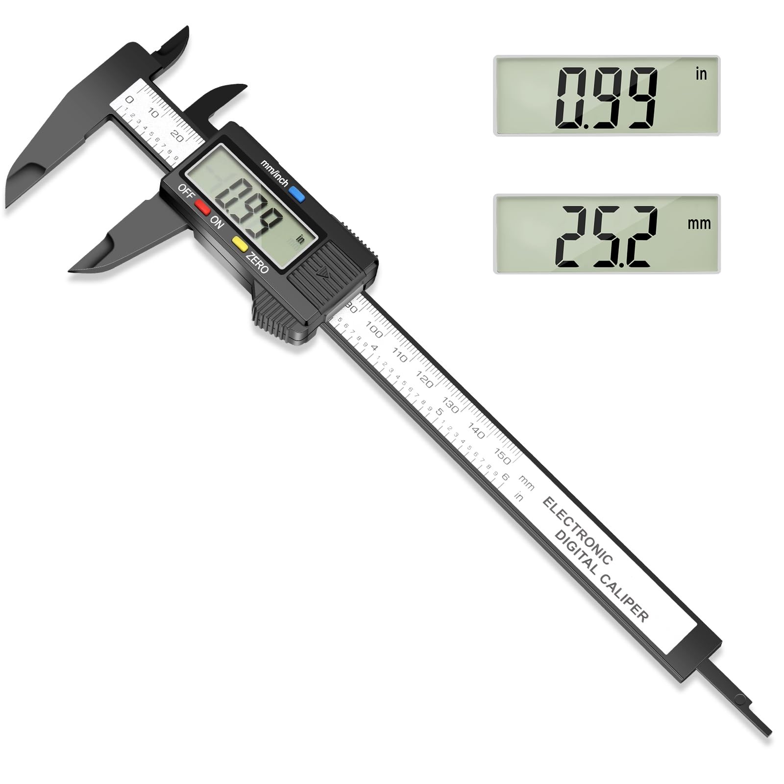 0.6" Digital Caliper with LCD Screen Measuring Tool for Household Measurement