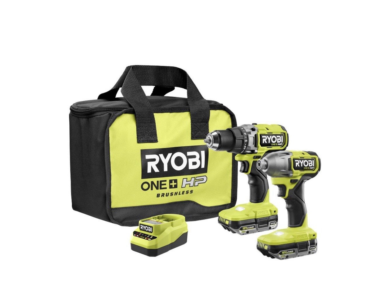 💥NEW SEALED BOX💥RYOBI PBLCK112K 18V BRUSHLESS 2-TOOL KIT w/ 2 BATT & CHARGER
