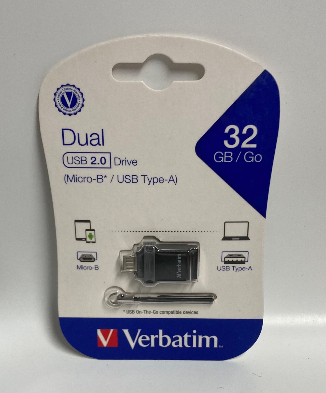 VERBATIM 99139 DUAL USB 2.0 DRIVE 32GB (MICRO-B / USB TYPE-A) 1707