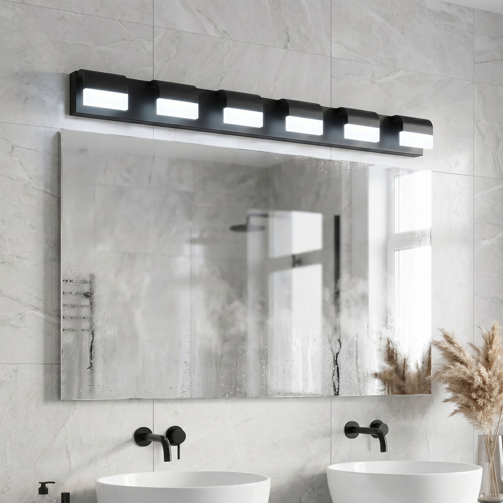 47'' LED Vanity Light 6 Lights Dimmable Bathroom Over Mirror Wall Sconce Fixture