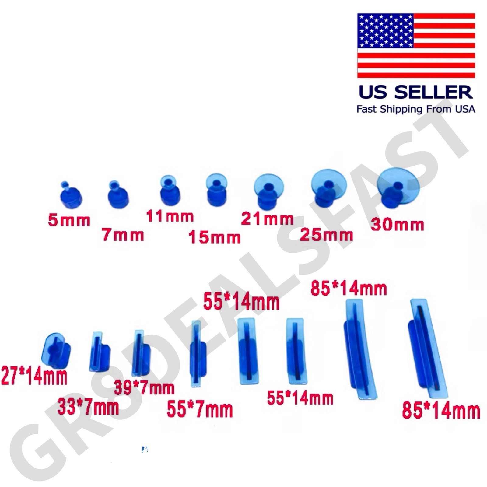 PDR Tabs 15pc Glue Pulling Kit Paintless Dent Removal Tools Auto Body Not KECO