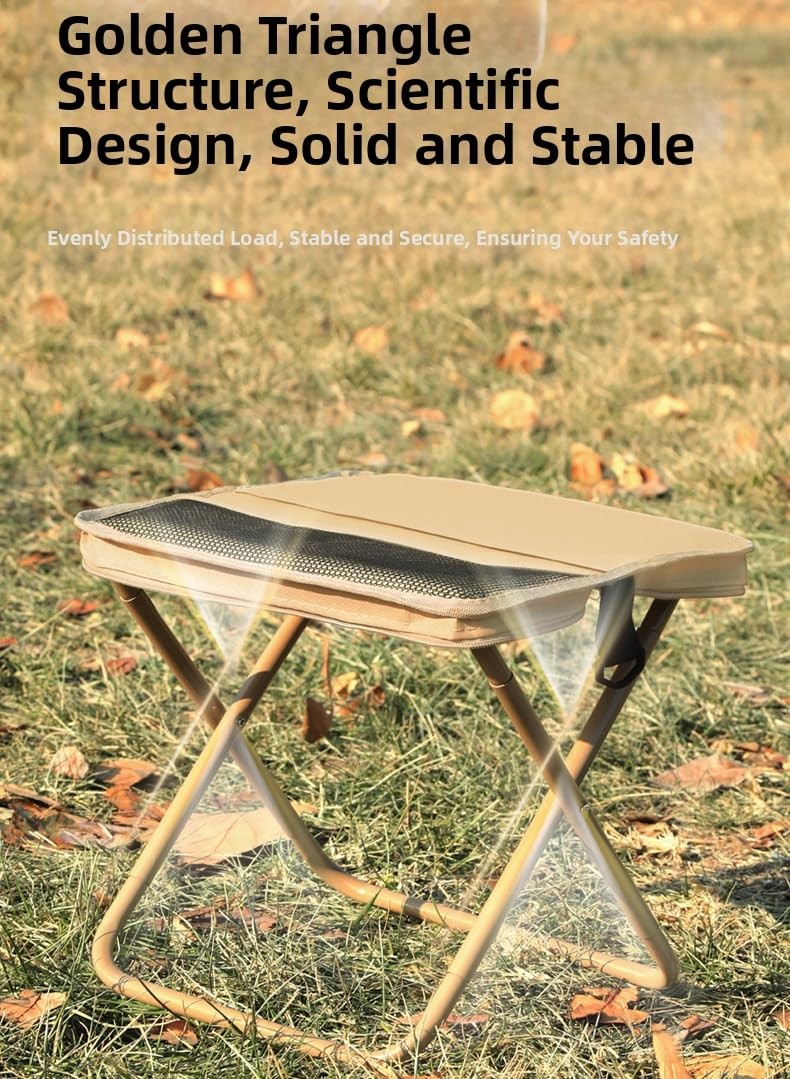 Portable Folding Camping Stool with Shoulder Strap, Suitable for Hiking, Fish...