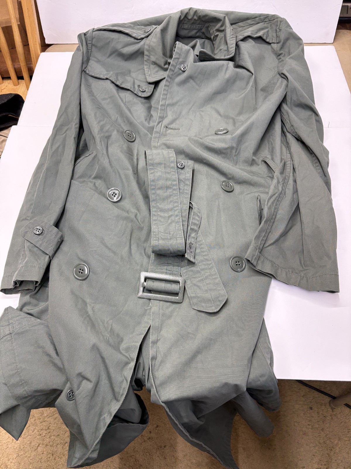 Army Raincoat Mans Cotton - Polyester AG 274 Looks To Be from 1970's Nice