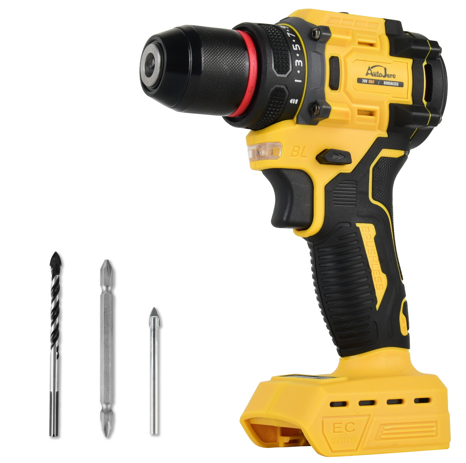 Cordless Brushless 3/8-inch Drill Driver for Dewalt 20V Max Battery TOOL ONLY