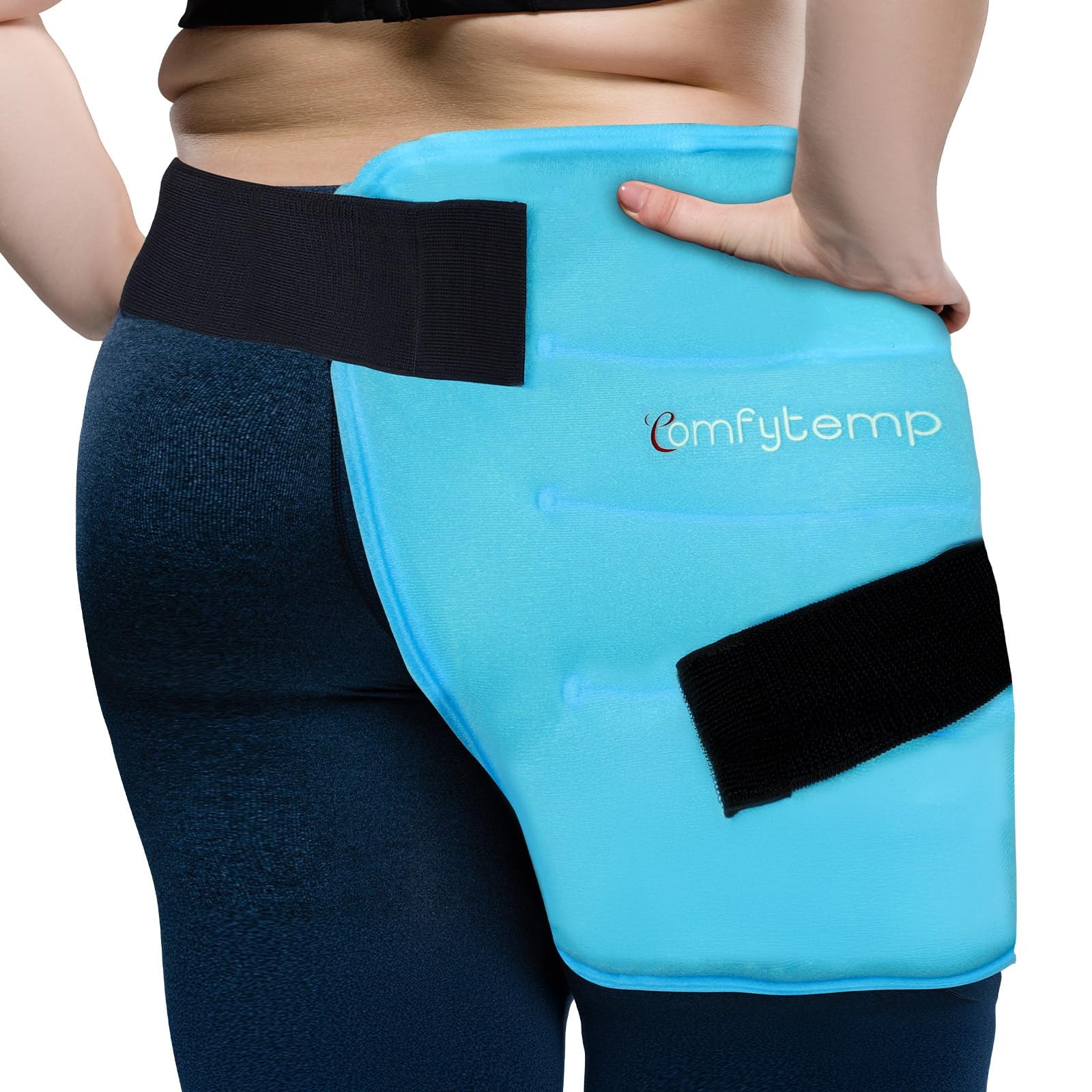 Comfytemp Hip Ice Pack Wrap for Pain Large/X-Large/2X-Large, Bright Blue