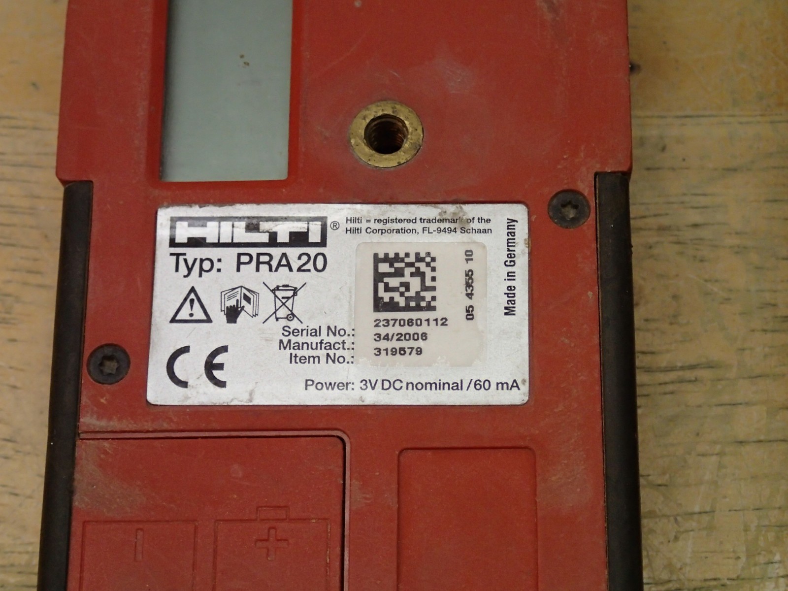 Hilti PRA 20 Receiver Bid on 2 Rough Not Working Projects