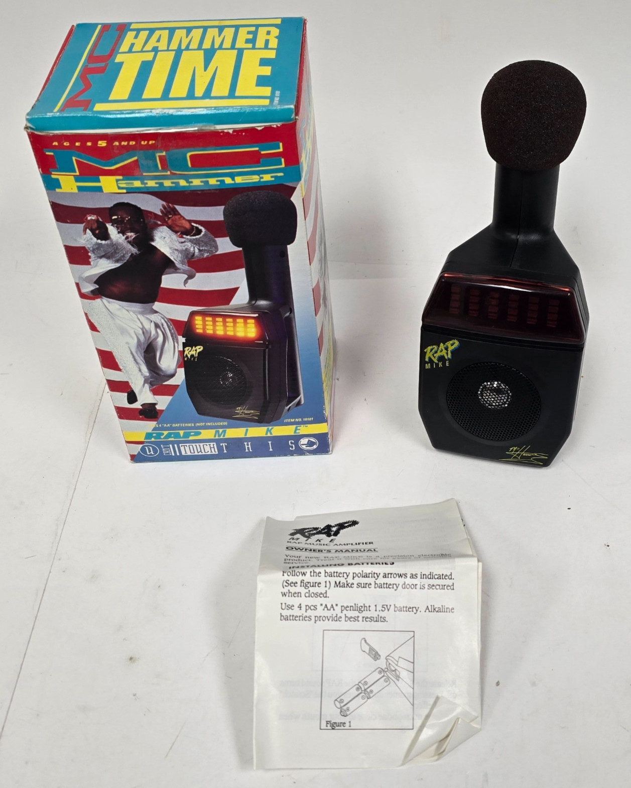 RARE Vintage 1991 MC Hammer Rap Mike Impact Toys Free S&H