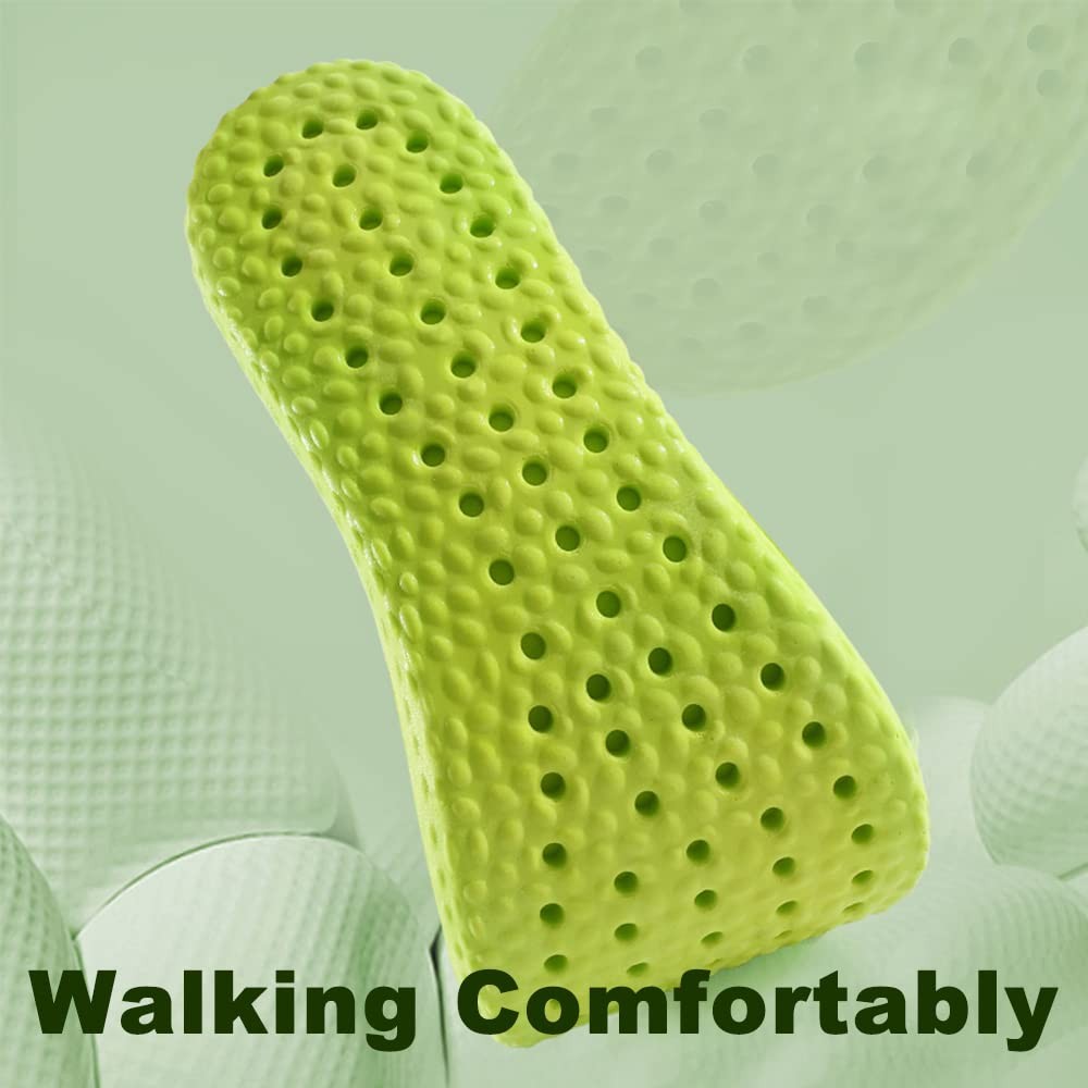 Shoe Insoles for Men Women, Memory Foam 7-7.5 / Women 8-8.5, Green