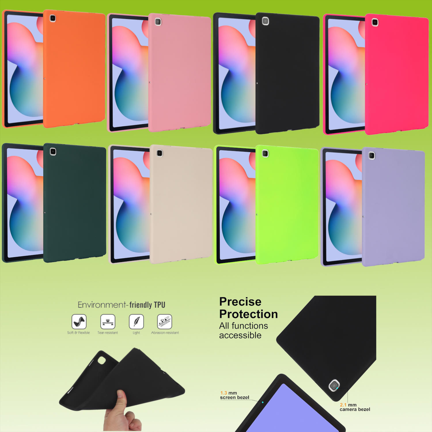 Tablet Case TPU Silicone Protective Skin-Friendly Ultra Thin Cover Pouch Shockproof
