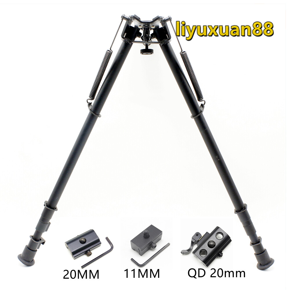 Super Long Leg Shooting Swivel Rifle Gun Bipod Pivot 17"- 29" With 3kind Adapter
