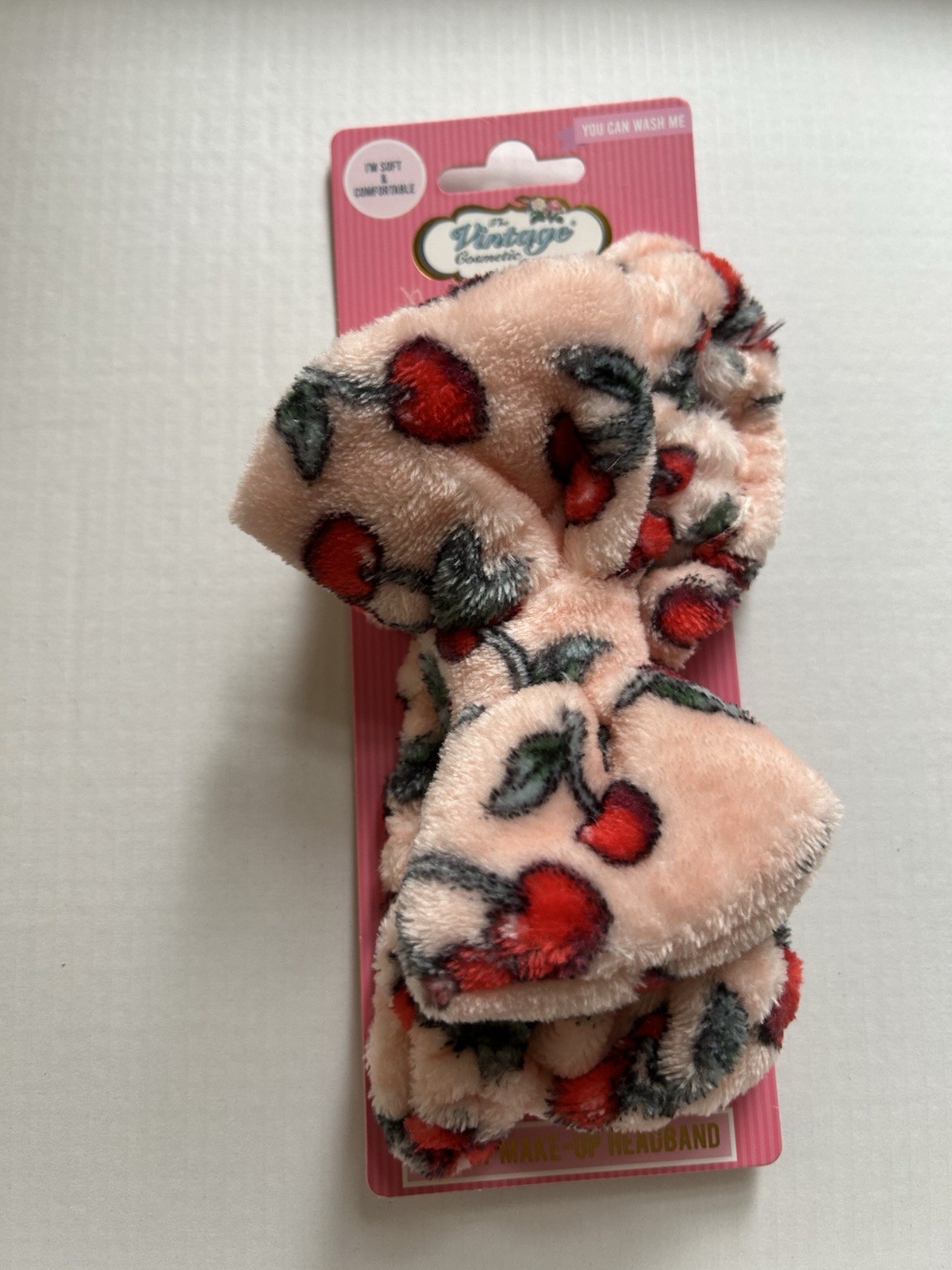 The Vintage Cosmetic Company Cherry Make Up Headband New Soft