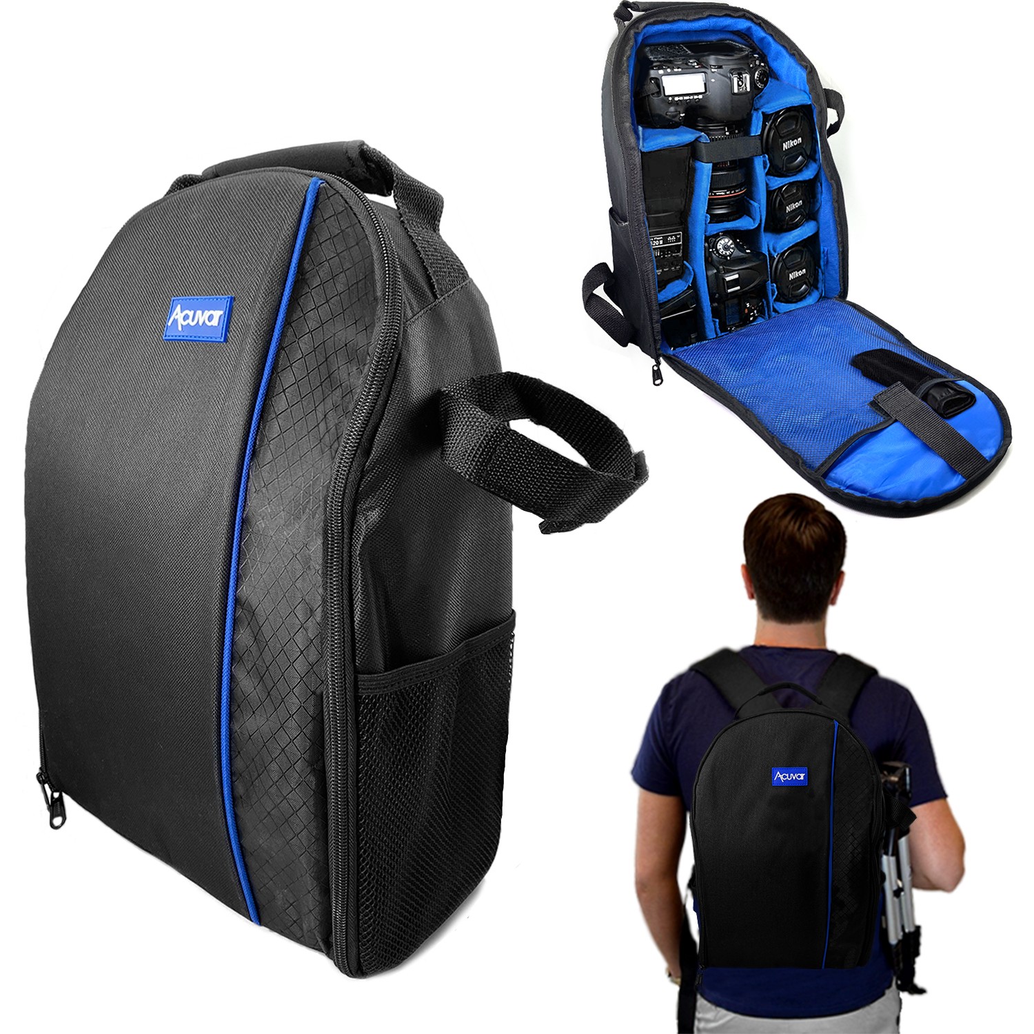 Extra Large Digital Camera Shoulder Backpack SLR DSLR Bag for Nikon Sony Canon
