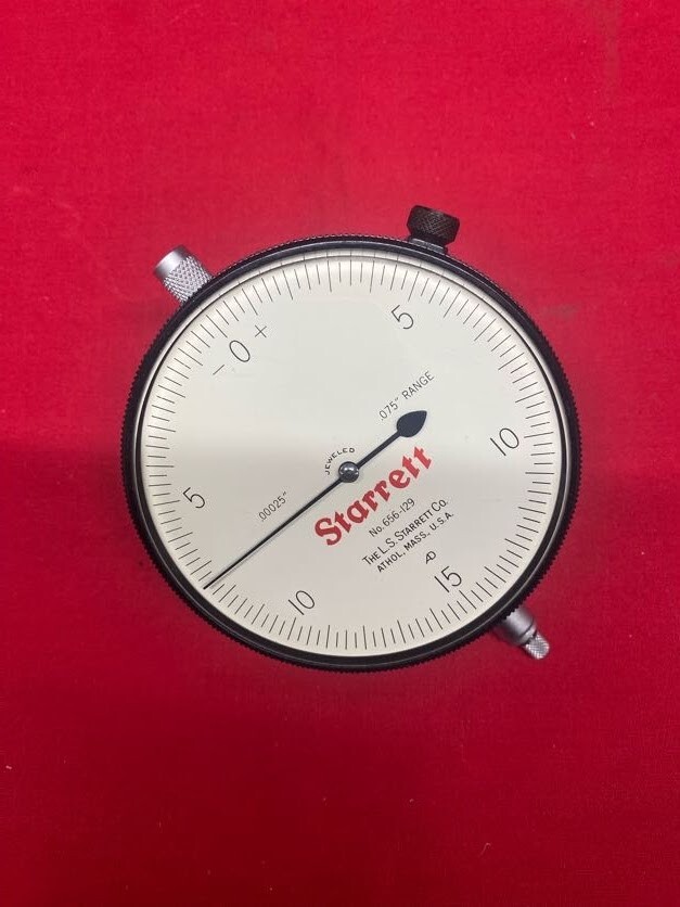 Starrett 656-129J Dial Indicator 0-.075" Range, 0-15-0 Balanced Dial IN STOCK