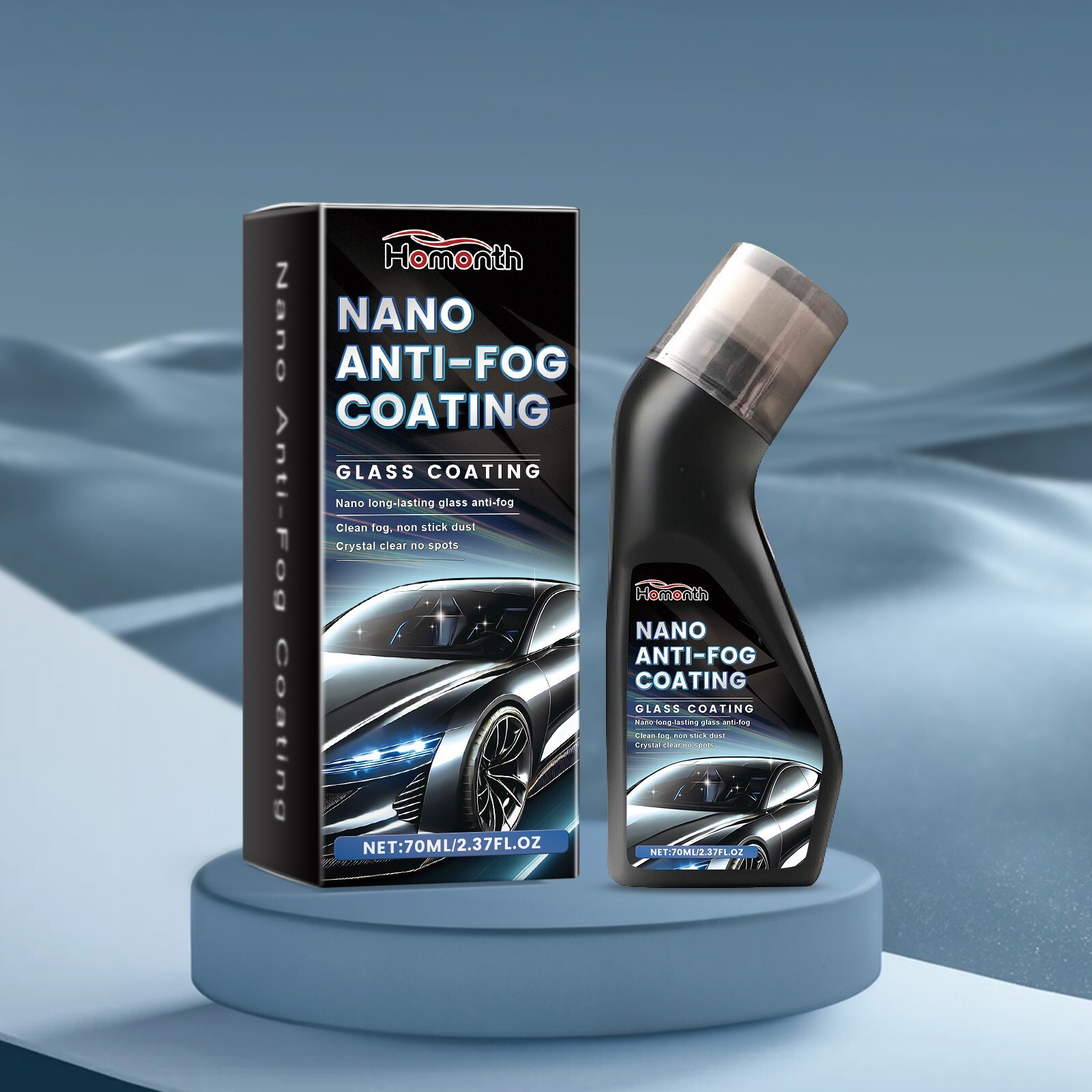 Automotive windshield coating agent for removing stains from the windshield