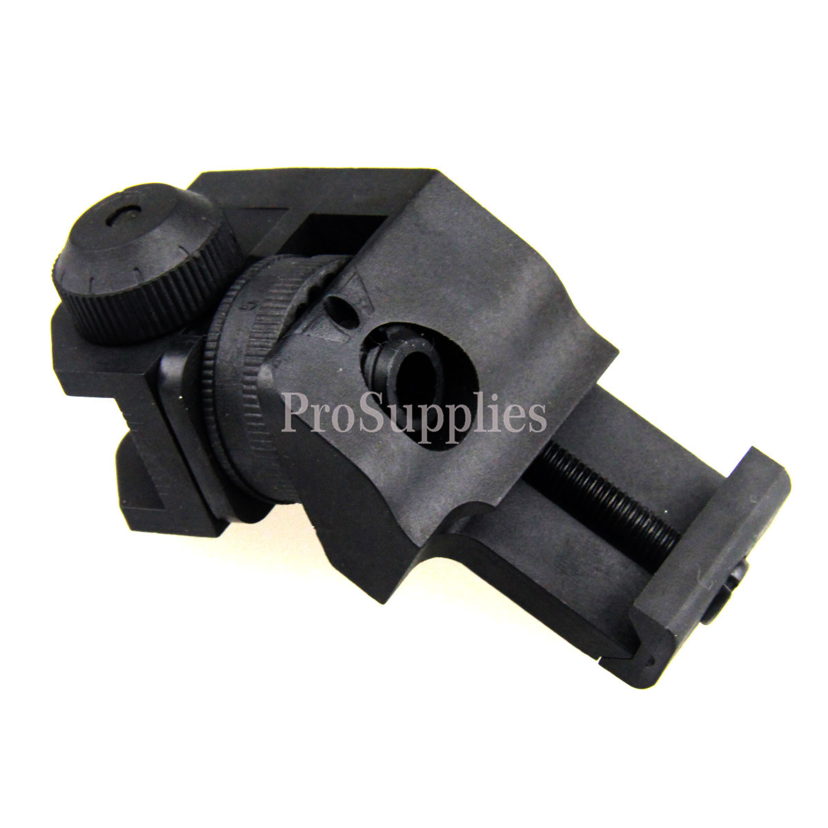 Black Front & Rear 45 Degree Rapid Transition BUIS Backup Polymer Sight