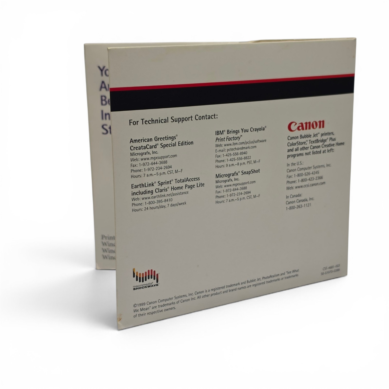 Canon Creative Home Printer Setup v4.3 CD-ROM w/ Quick Start Guide Windows 95/98