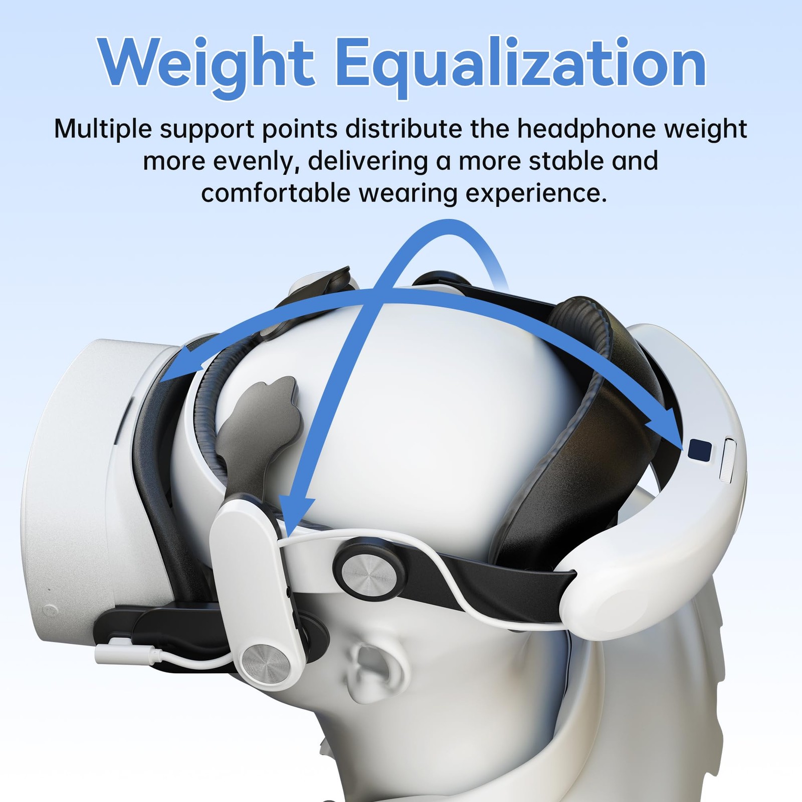 VR Head Strap Compatible with Meta Quest 3/3S ,8000mAh Fast Charging & Audio ...