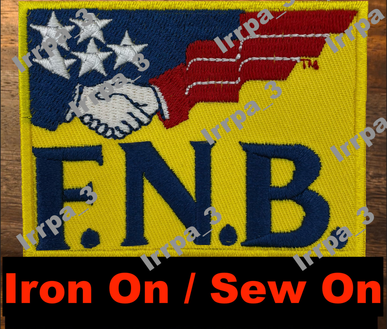 FNB Ad Patch Pittsburg Penguins Patch Hockey Jersey Patch Advertising Yellow