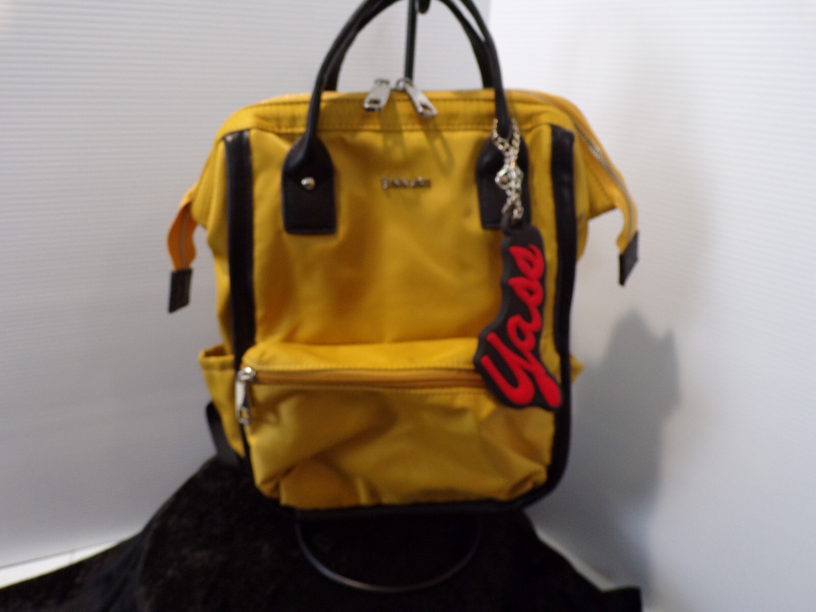 Backpack Daybag BINNARI PROJECT  Yellow/Black Trim NWOT