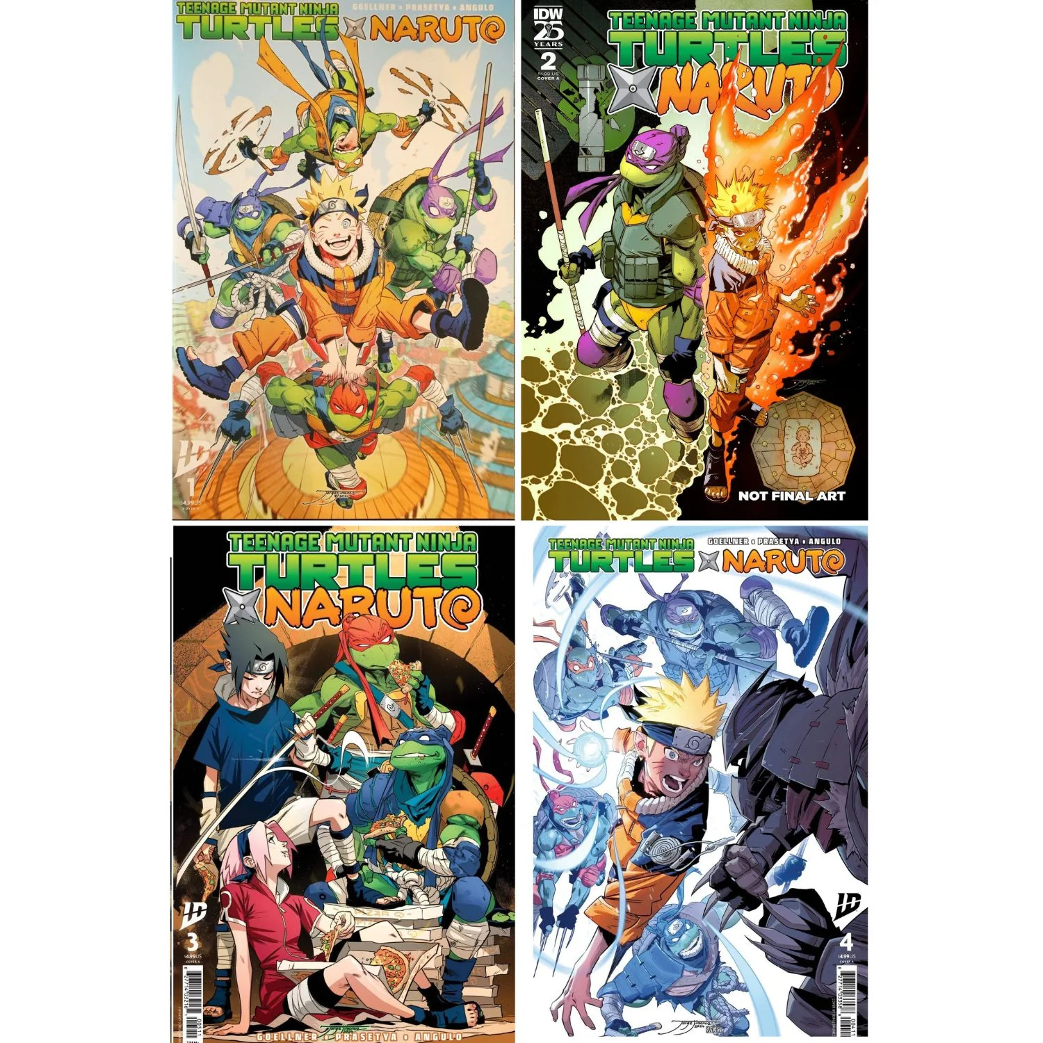 Teenage Mutant Ninja Turtles X Naruto: #1 2 3 4 [CVR A Set] 2024