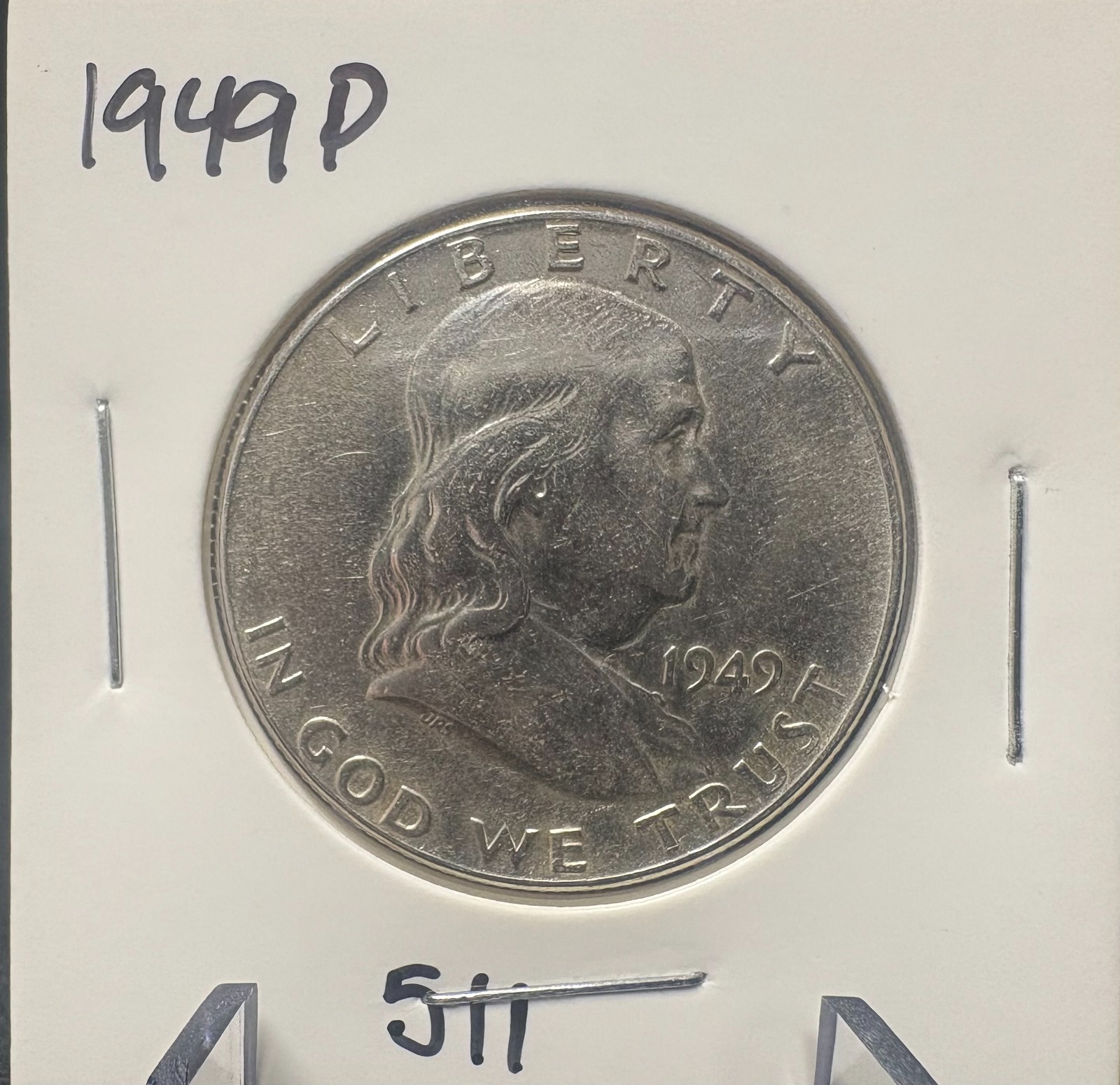 1949 P Franklin Half Dollar 90% Silver Circulated US Coin 🔥