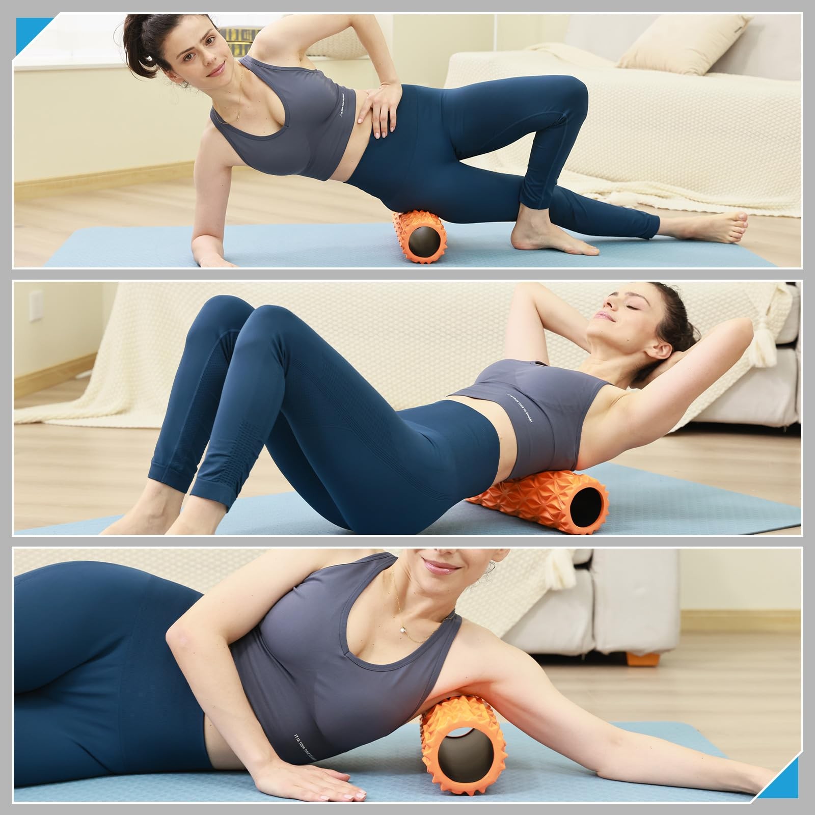 Foam Roller, 15 inch High Density Massage Roller for Exercise
