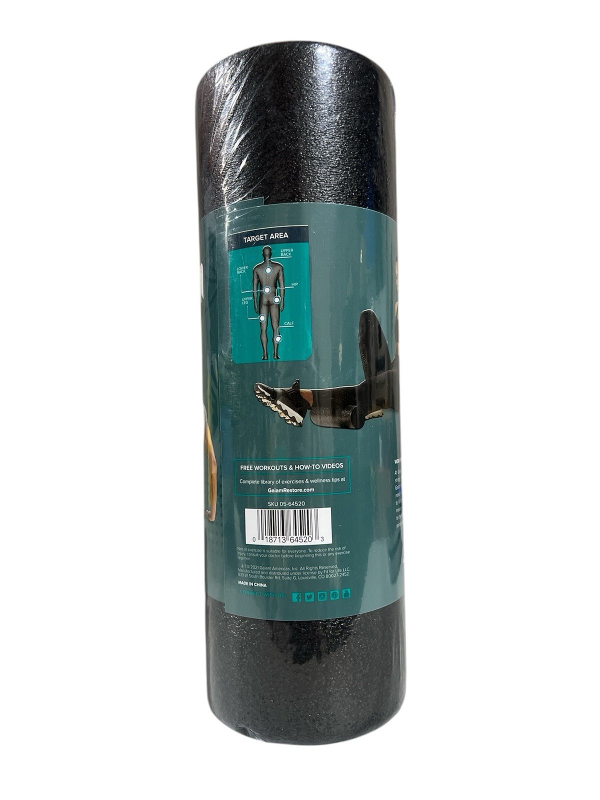 NEW Gaiam Restore Compact, High Density Foam Roller 12 Inch