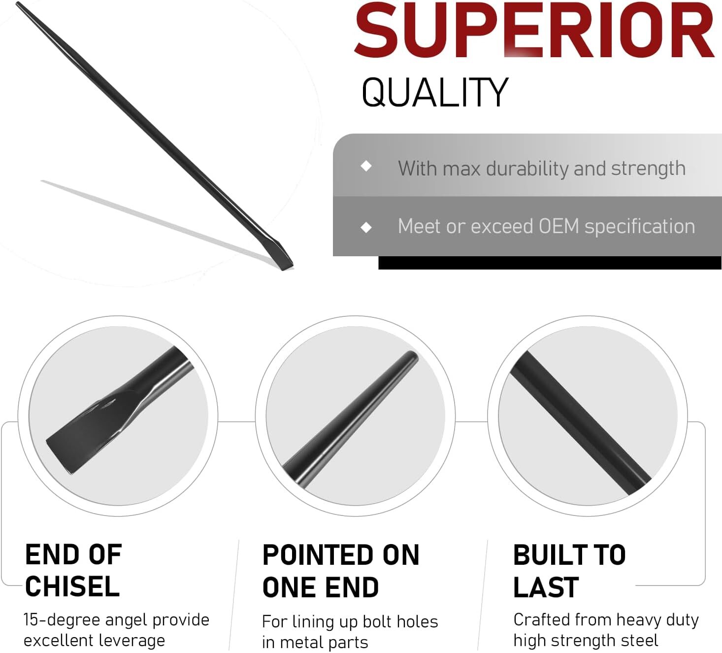 3248 Tool Round 7/8-Inch x 30-Inch Connecting Bar,Sleever Bar for Aligning