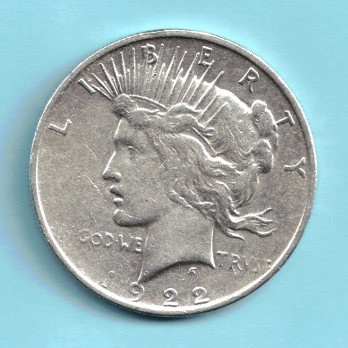 SILVER 1922 D PEACE SILVER DOLLAR UNGRADED - BEAUTIFUL COIN