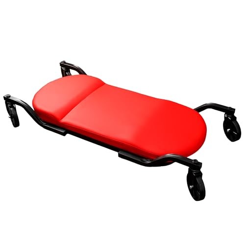 43.4 Inch Heavy Duty Mechanic Creeper with Padded Headrest & 360° Swivel