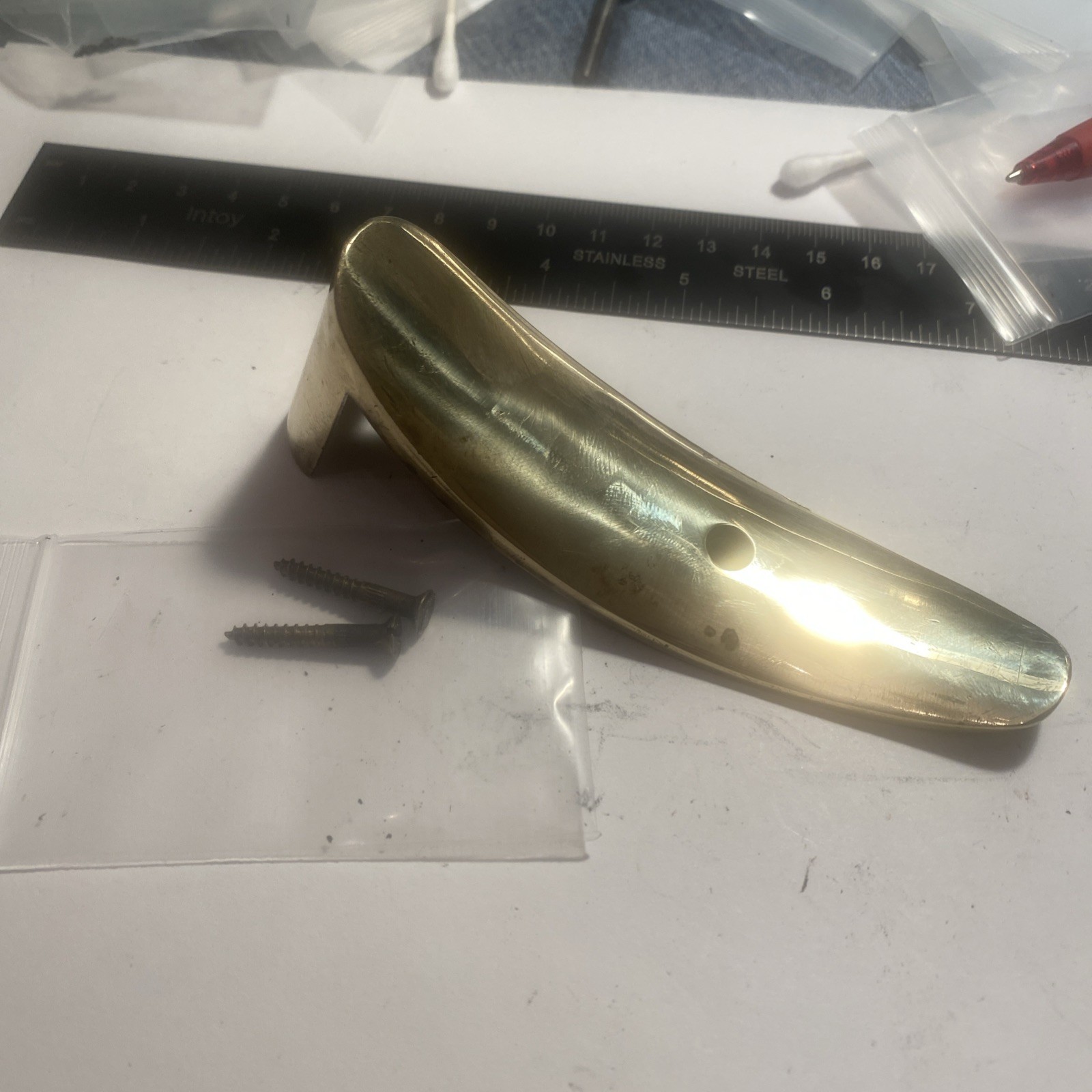 Vintage Thompson/Center Arms Hawken Rifle Solid Brass Butt Plate and screws