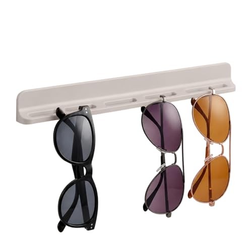 Silicone Sunglass Holder with Adhesive, Sunglass Holder for Wall, 5 1 Khaki