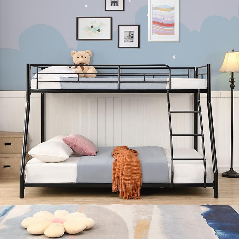 Strong Steel Metal Structure Bunk Bed Quiet Noise Free No Box Spring Needed