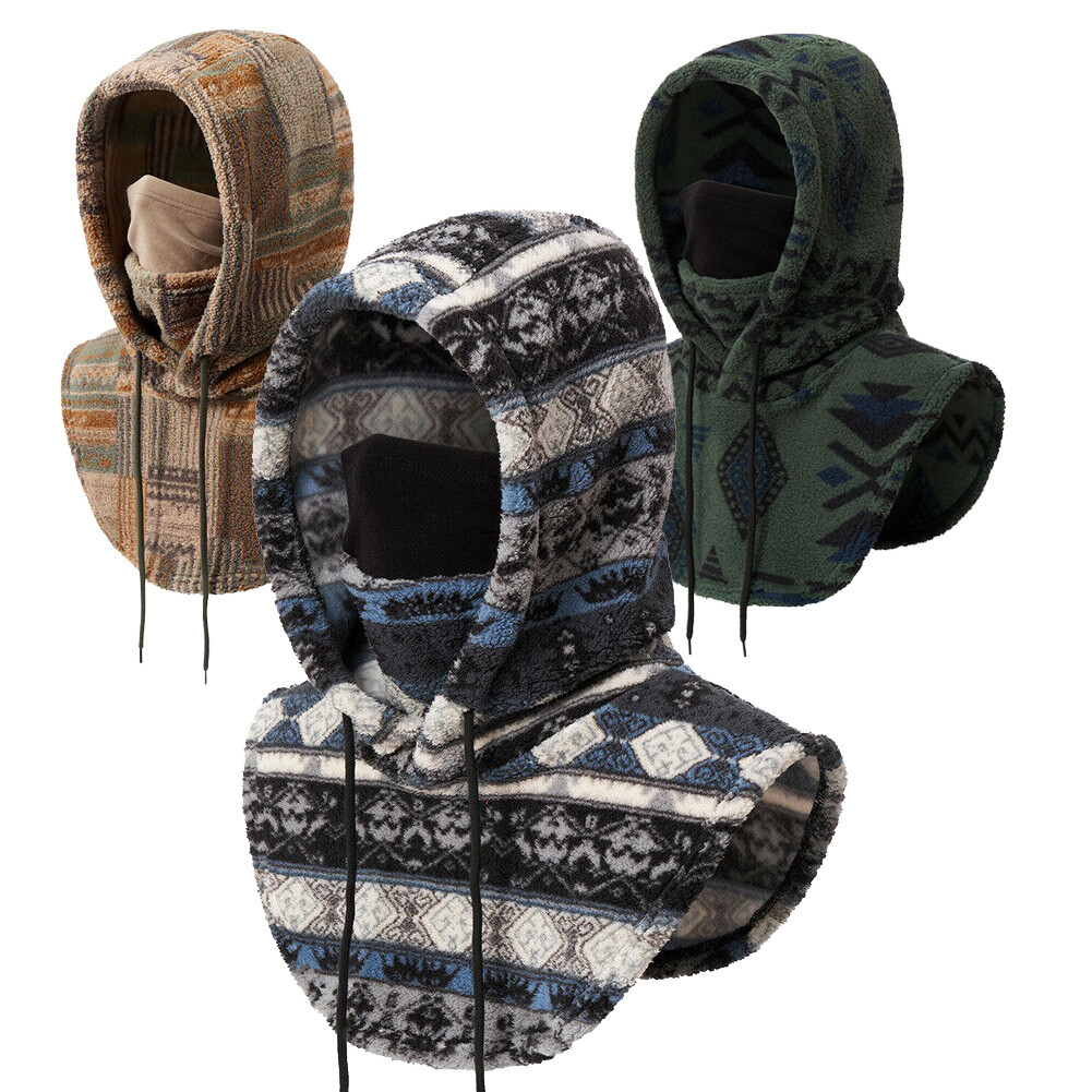 Unisex Winter Warm Fleece Balaclava Hat Motorcycle Windproof Sports Ski Hood Cap