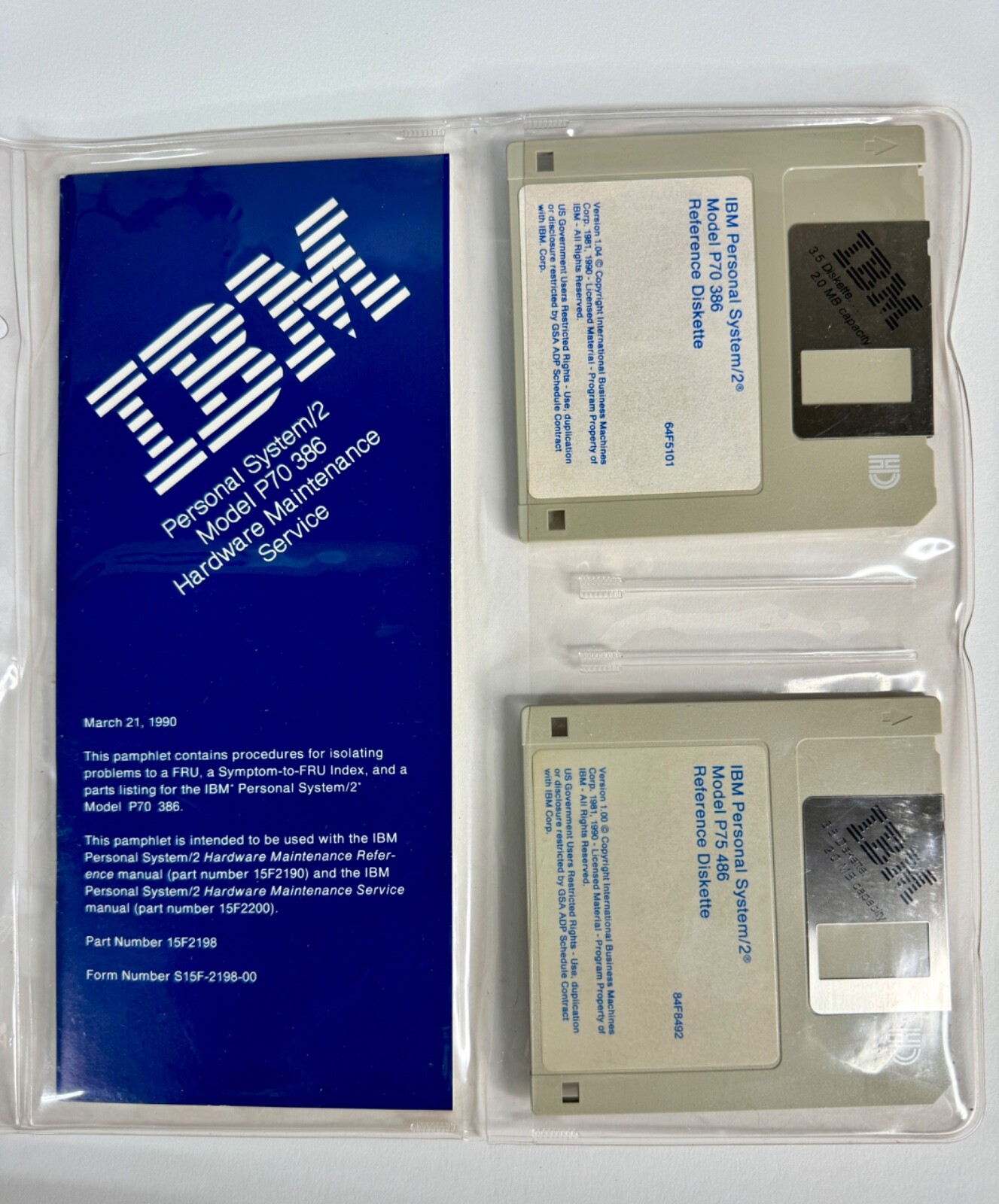 Vintage IBM PS/2 Hardware Maintenance Service Technical Reference Kit - RARE