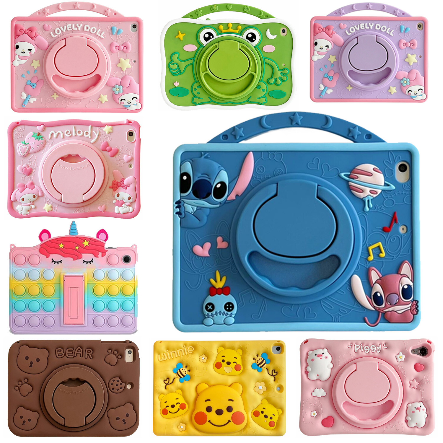Kids Shockproof Case For iPad 10 th 10.2" 9 8 7 Gen mini 6 5 4 3 Air 1 2 Pro 11