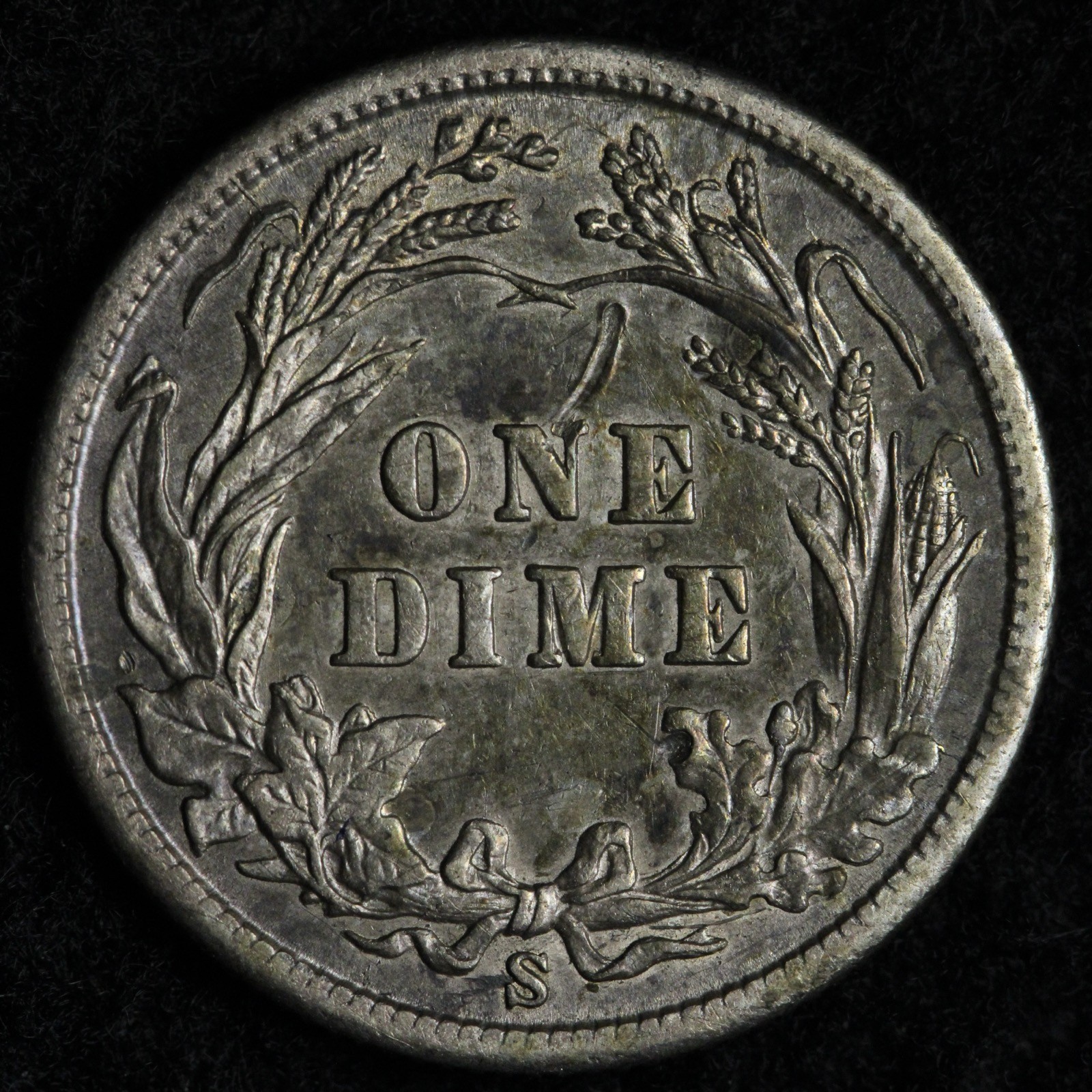1900-S Barber Silver Dime AU+ E217 KOFU