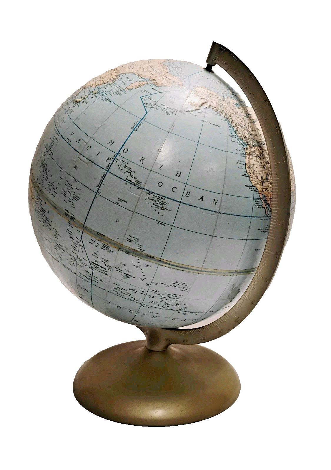 Vtg Rand McNally 12" Diameter Political Table Desk Top Globe On Metal Stand 16"