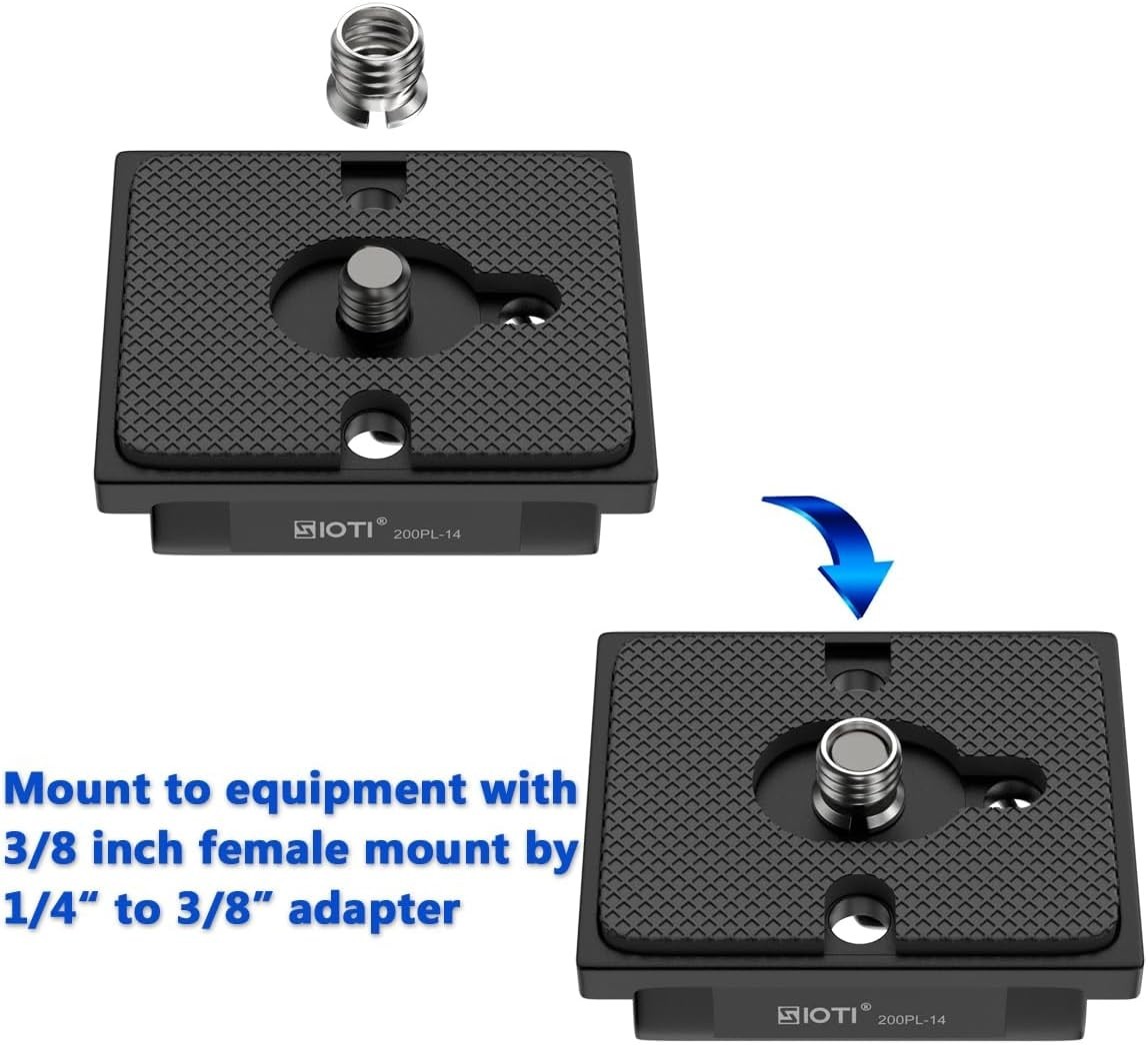 200PL-14 Quick Release Plate for Manfr0tt0 Tripods - 4 Pack, RC2 Compatibility