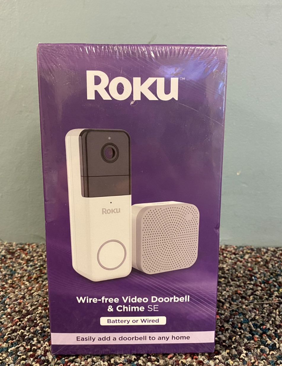 Roku Wire Free Video Doorbell And Chime SE Motion Detection - Battery Or Wired