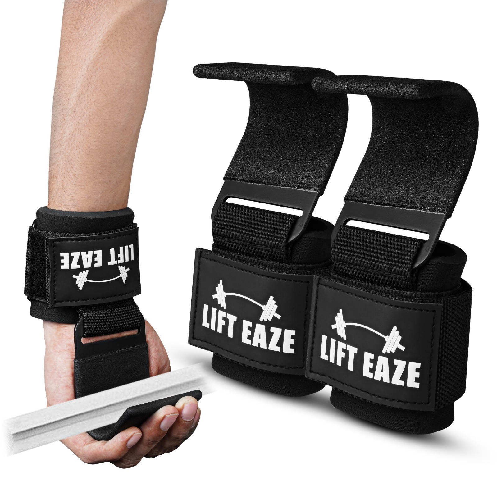 Heavy Duty Weight Lifting Hooks Gym Training Deadlift Wrist Support Grips Straps
