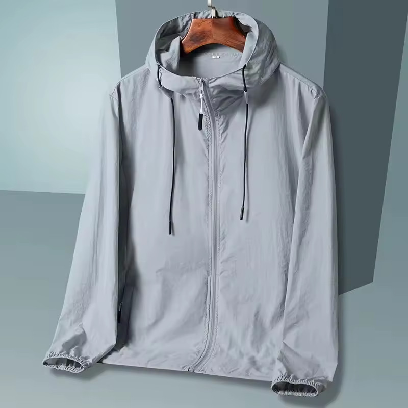 Men's Waterproof Rain Jacket Hooded Breathable Lightweight Windbreaker Outwear
