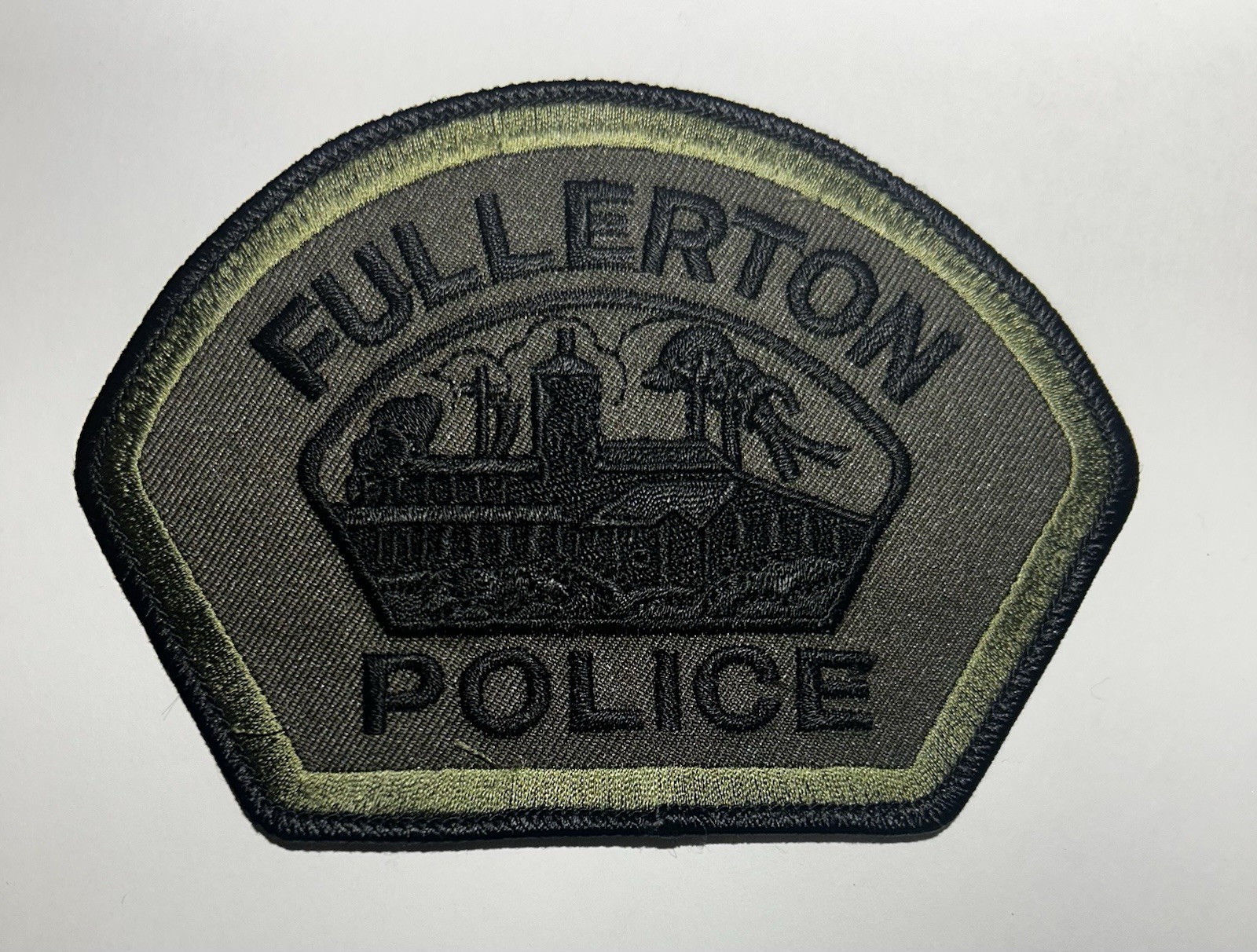 CALIFORNIA GREEN FULLERTON POLICE DEPT SUBDUED SWAT PATCH ORANGE COUNTY #PDD62