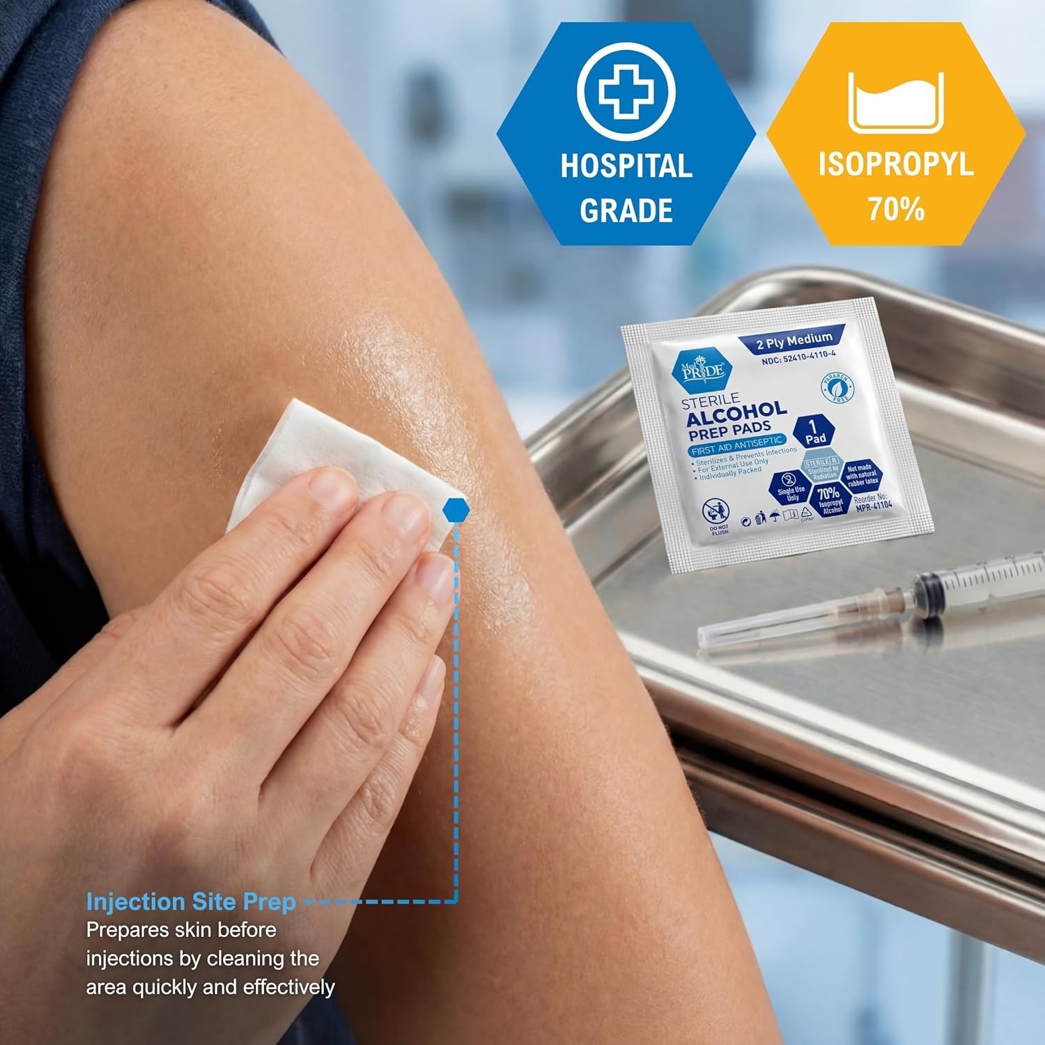 Individually Wrapped Sterile Alcohol Prep Pads - Perfect for First Aid Needs